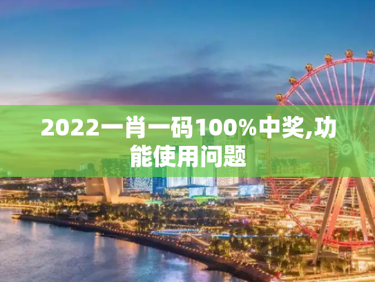 2022一肖一码100%中奖,功能使用问题