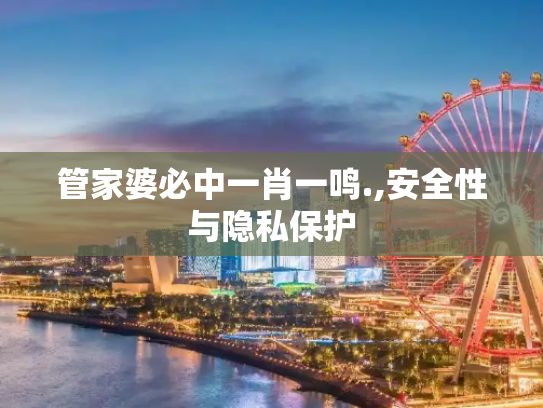 管家婆必中一肖一鸣.,安全性与隐私保护