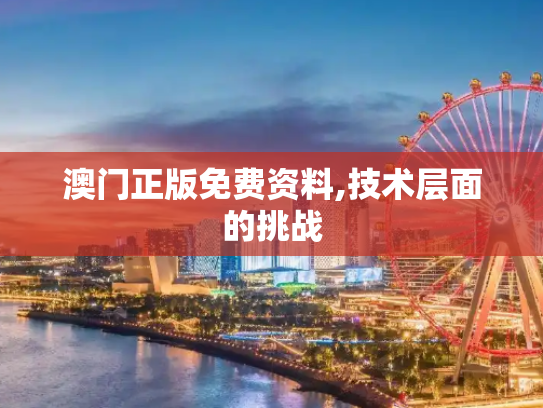 澳门正版免费资料,技术层面的挑战