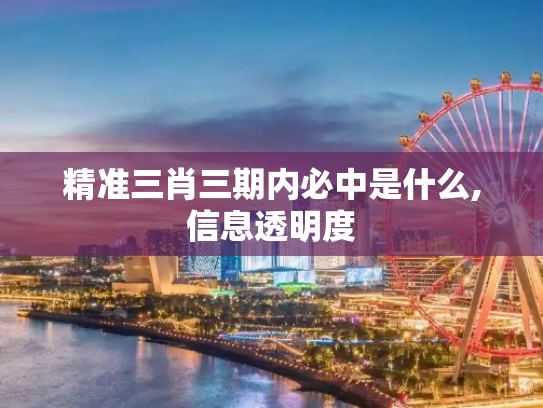 精准三肖三期内必中是什么,信息透明度