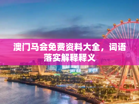 澳门马会免费资料大全，词语落实解释释义
