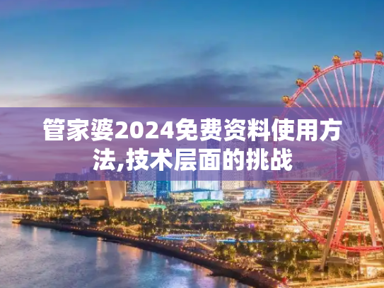 管家婆2024免费资料使用方法,技术层面的挑战